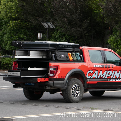 Sistema de gaveta de caminhão com bandeja deslizante de coleta